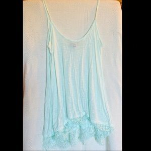 Freshman, small, sea foam green flowy tank top